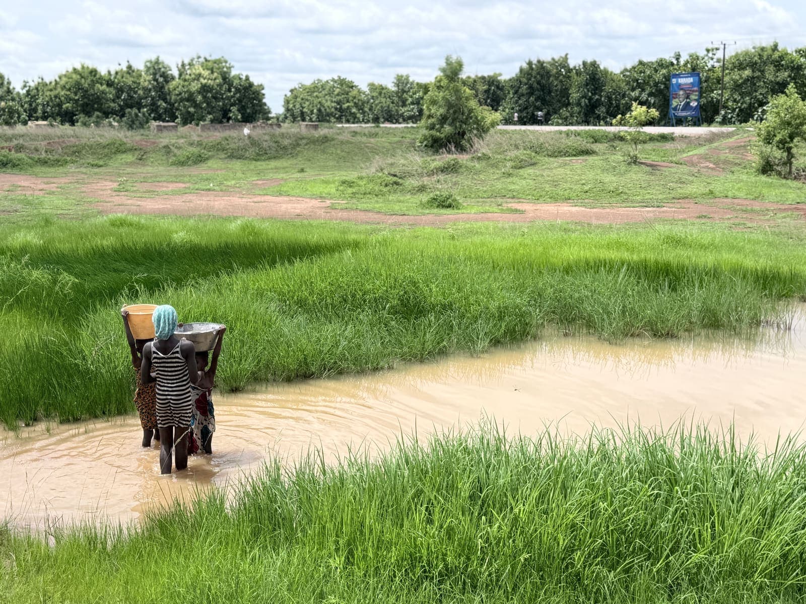 Children fetching water in their community